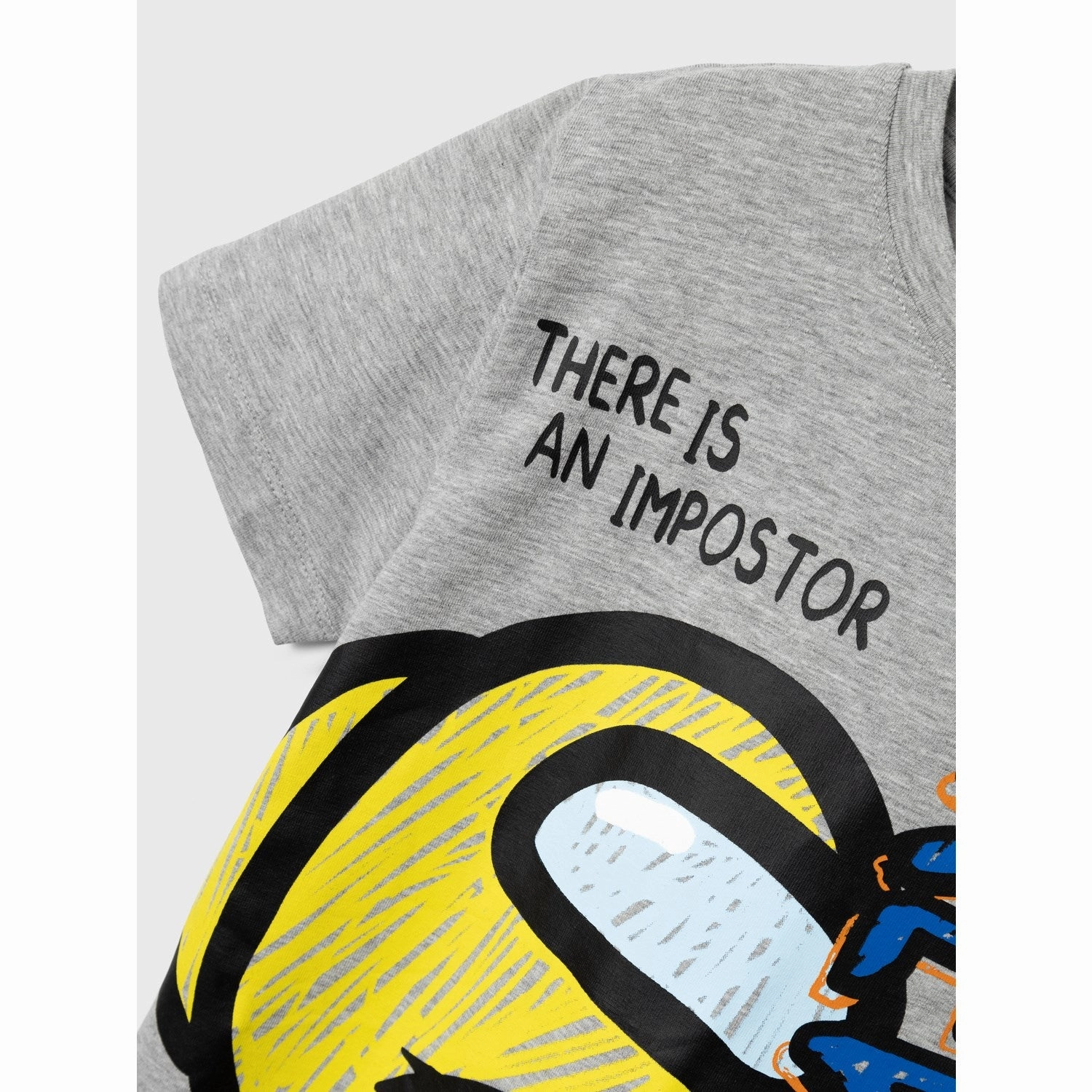 Name It Grey Melange Jirou Among Us T-Shirt Effortless Fashion