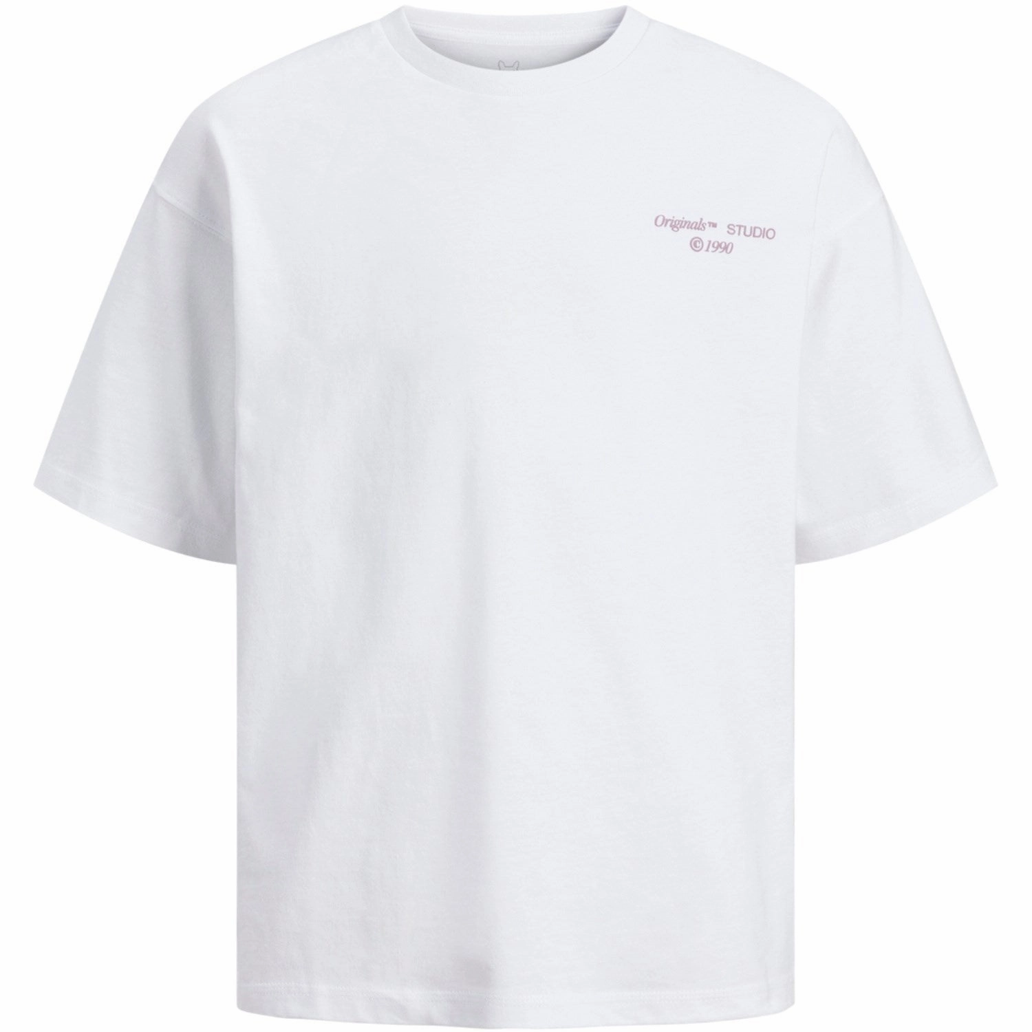 Jack & Jones Junior Bright White Ornoho Back Graphic T-Shirt Crew ThermoregulatingFabric Regular fit normality