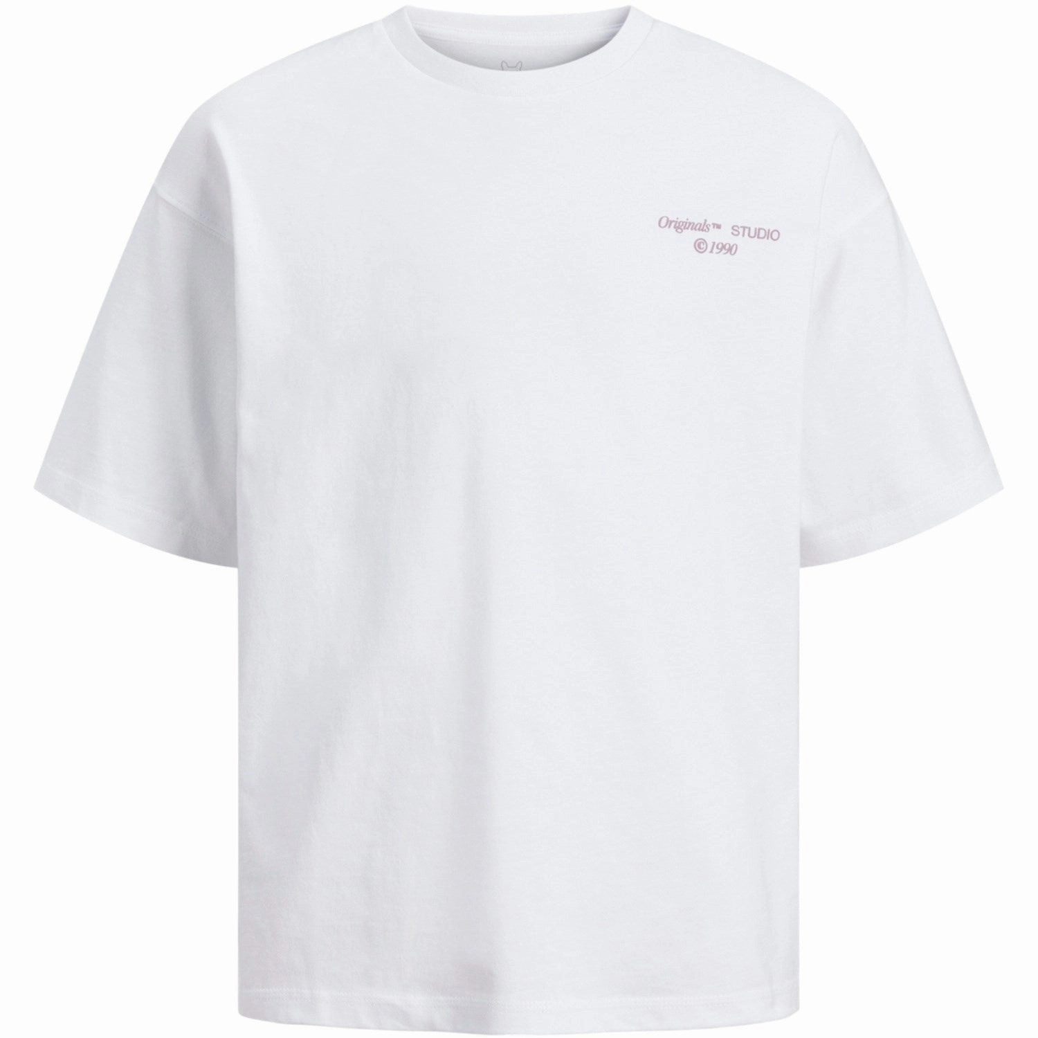 Chic Comfort Travel Ready Jack & Jones Junior Bright White Ornoho Back Graphic T-Shirt Crew