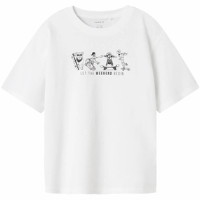 Micro Perforated Fabric Yarn Dyed Stripes Name It Bright White Bocalle Regular T-Shirt