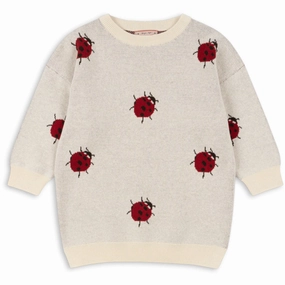 Graceful Ease Cotton-Blend Konges Sl?jd Ladybug Lapis Knit Dress