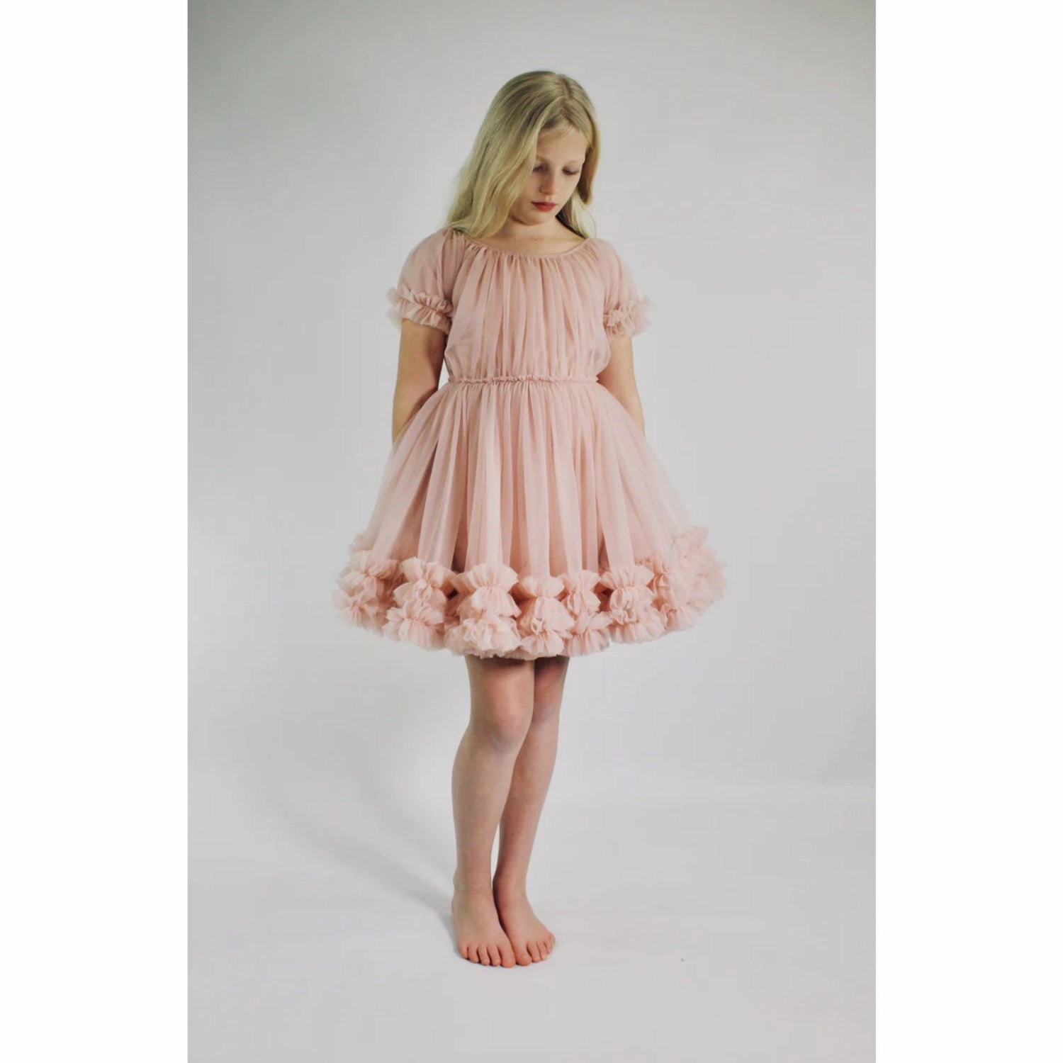 Dolly by Le Petit Frilly Dress Ballet Pink Self Power Daywear Comfort