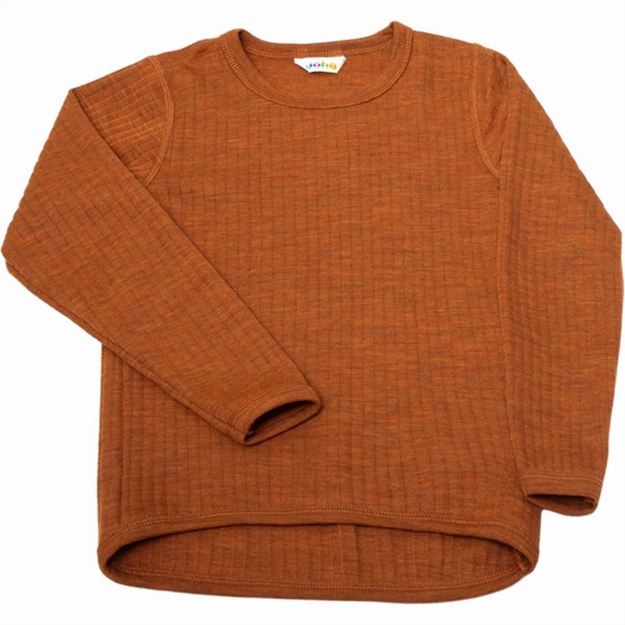 Joha Wool Orange Blouse Basic Winter Fashion Non Iron