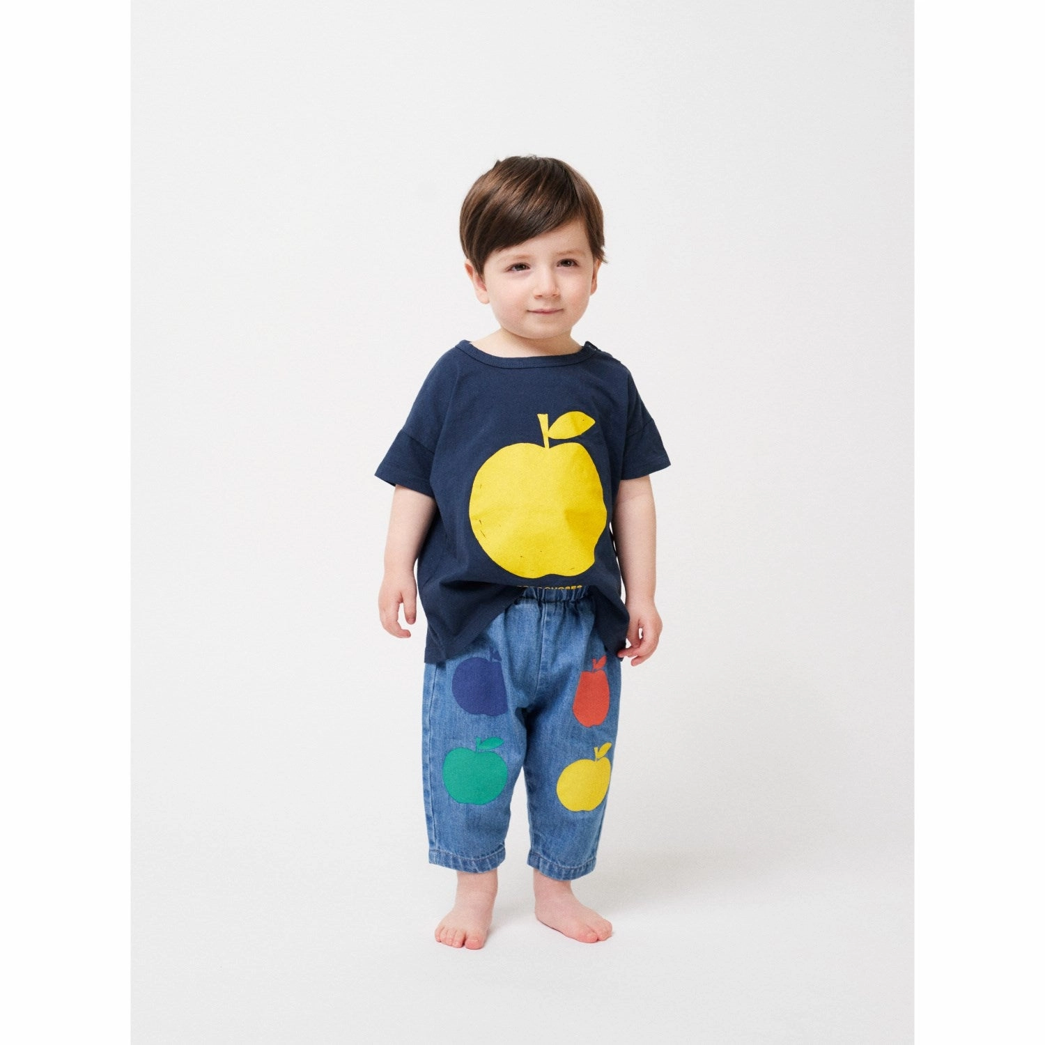 Bobo Choses Midnight Blue Poma Navy T-Shirt Relaxed Outfit Low Impact Processing