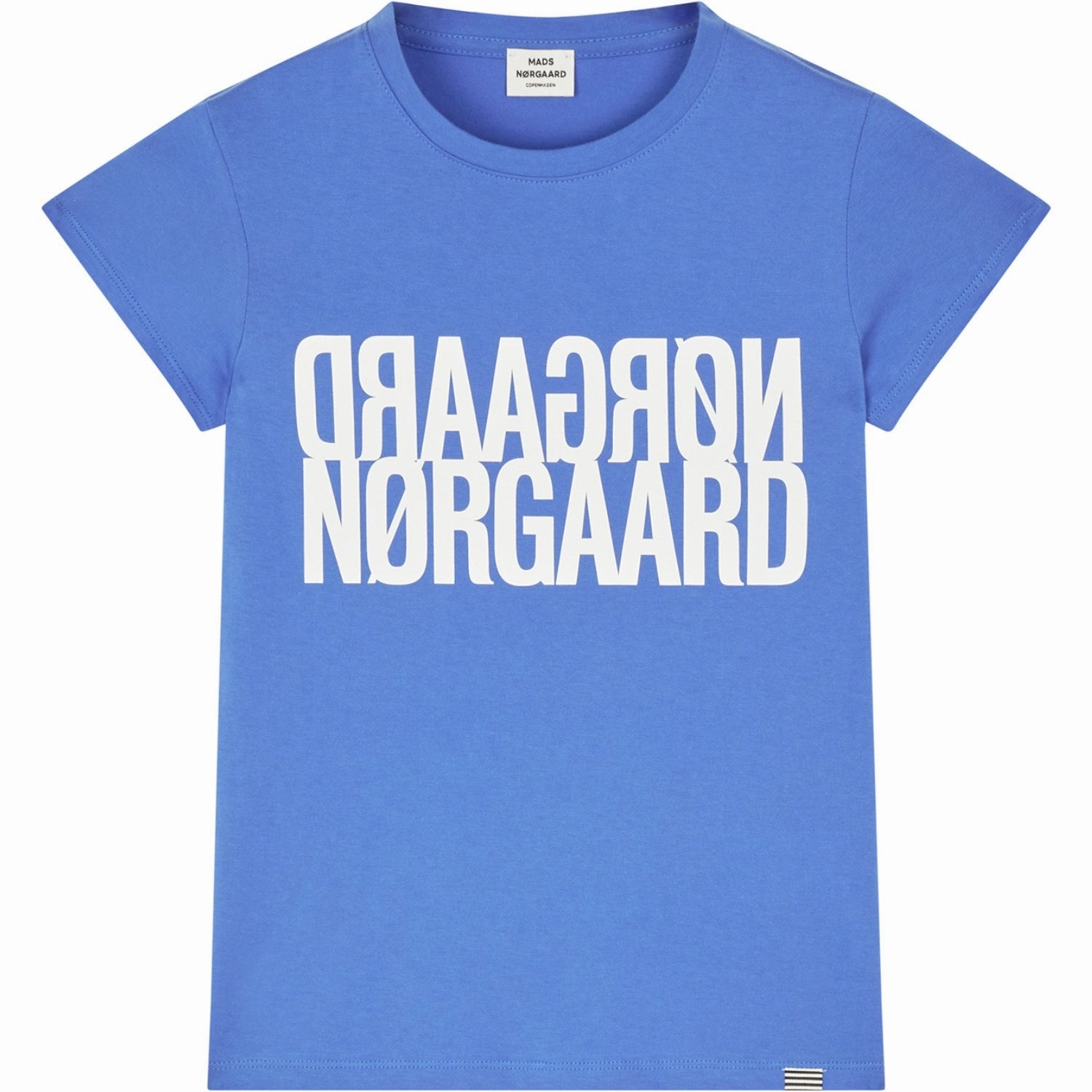 Complementary Colors Garment Dyed Finish Mads N?rgaard Amparo Blue Single Organic Tuvina Tee