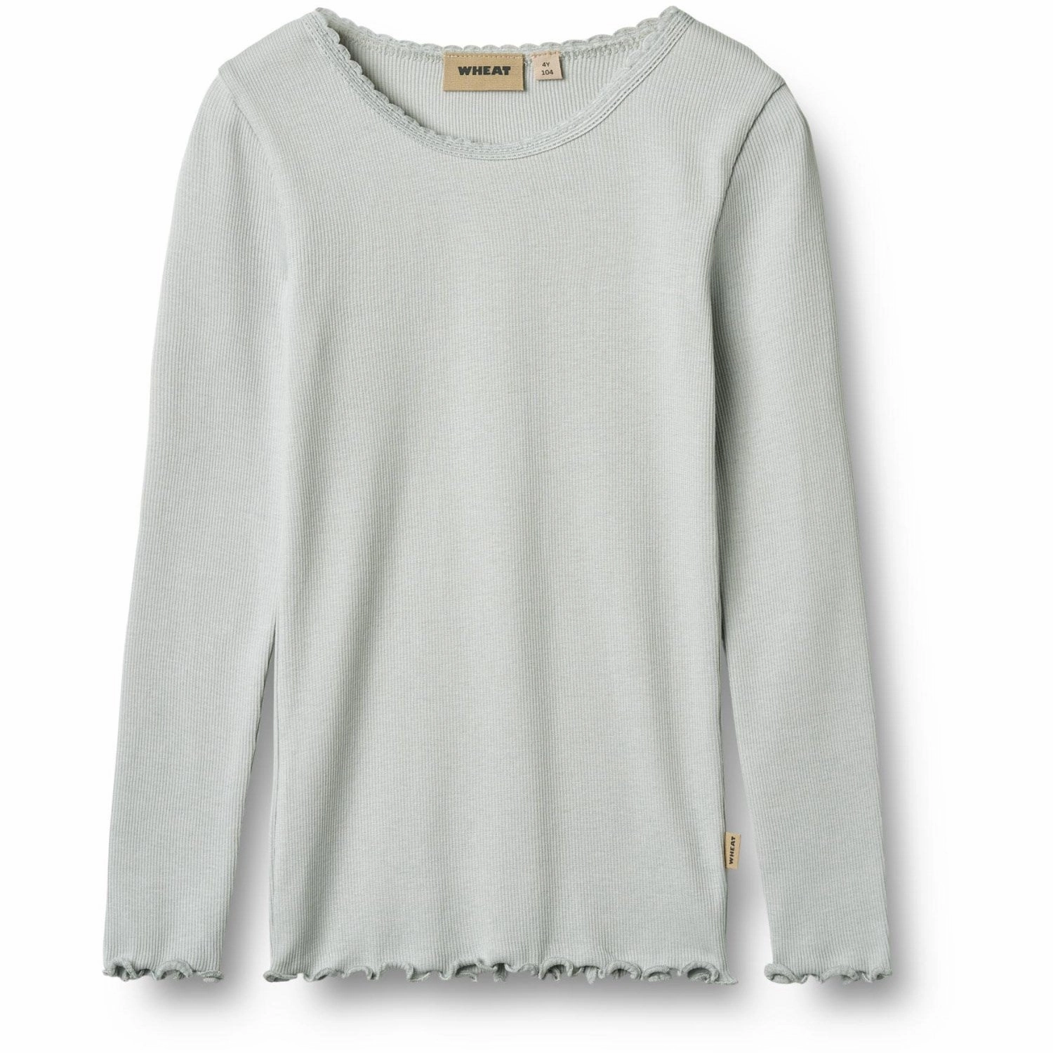 Wrinkle-Free Wheat Soft Blue Rib T-Shirt L/S Reese