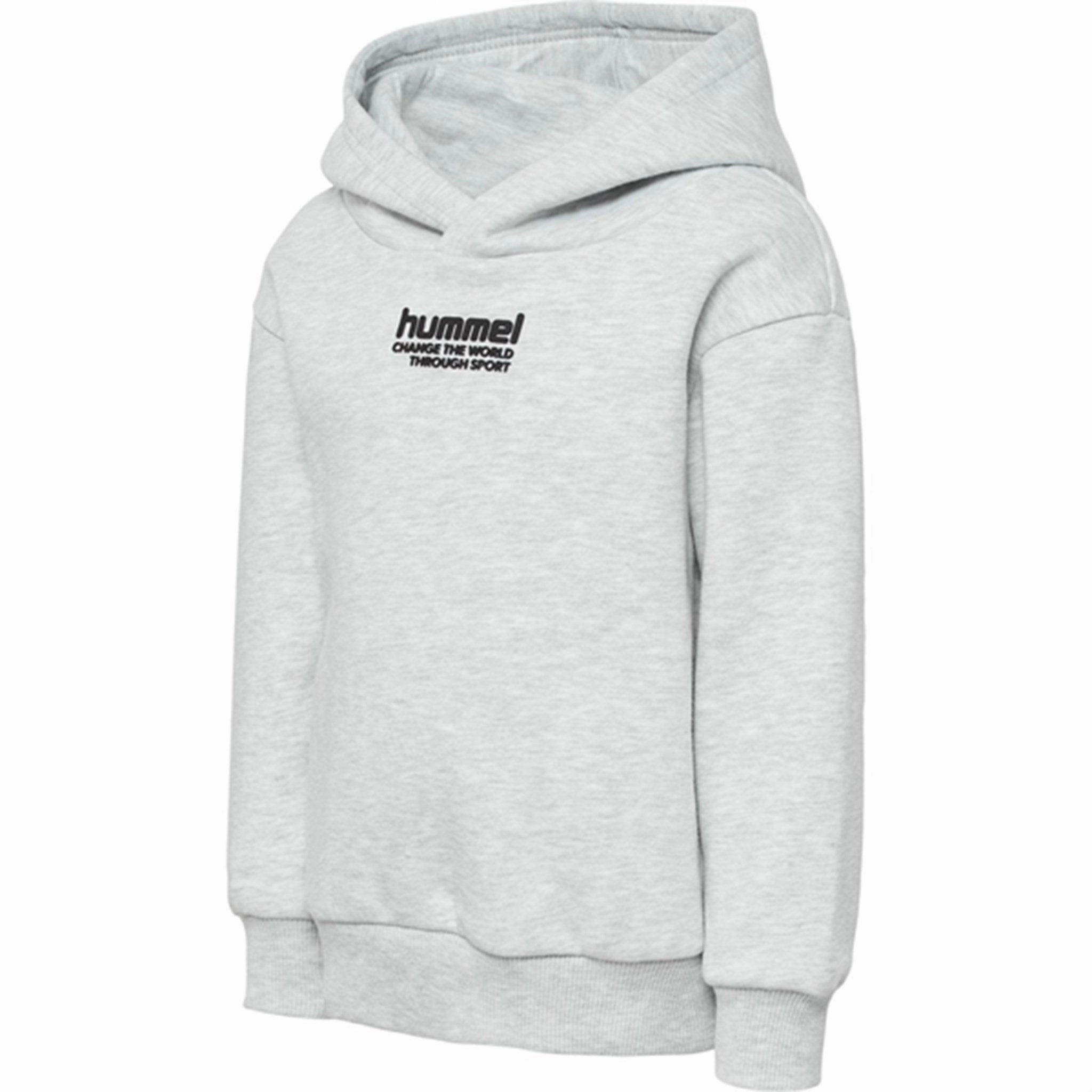 Hummel Ultra Light Grey Melange Pure Hoodie Bold Print