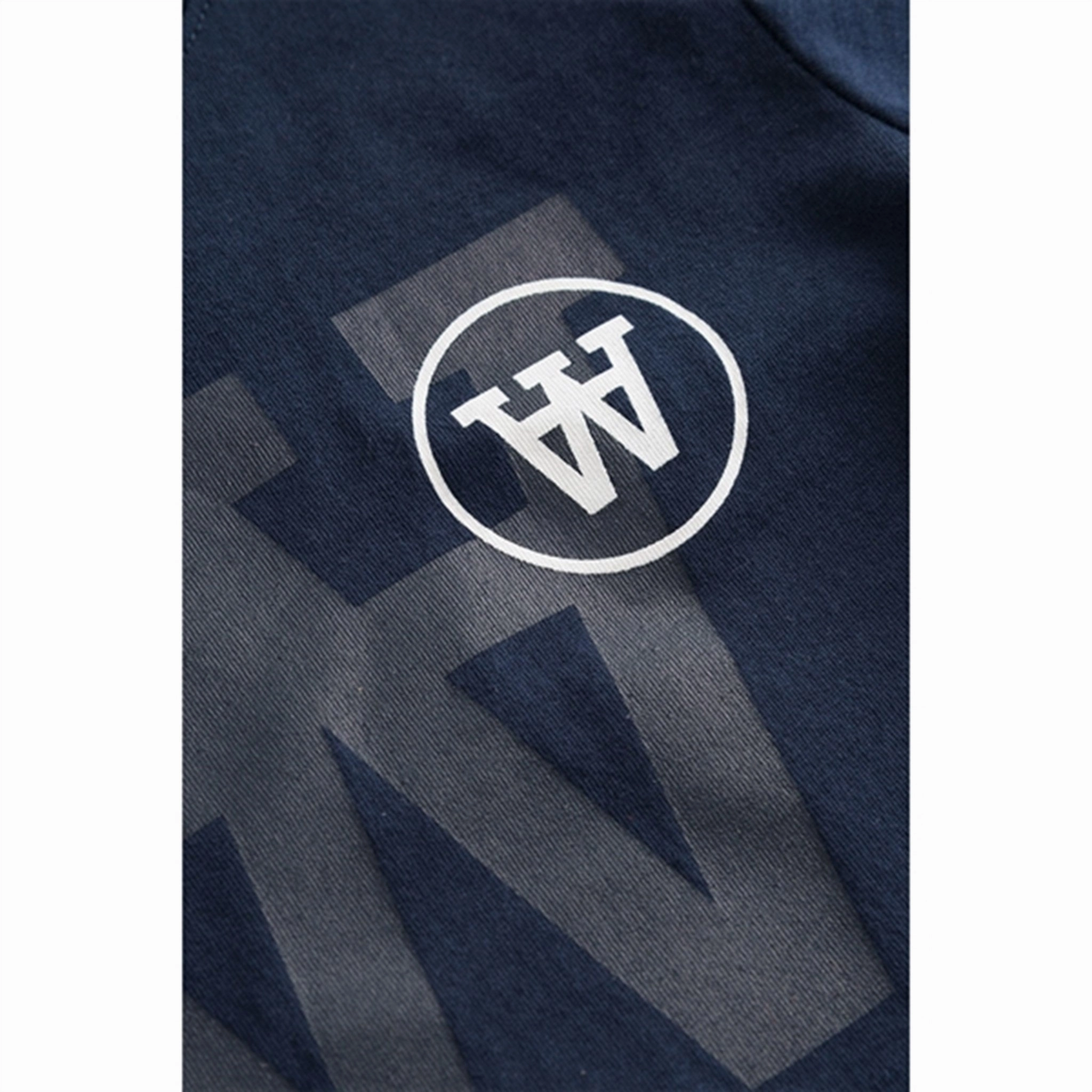 Wood Wood Navy Ola Tonal Logo T-shirt Active Wear Classic Layer