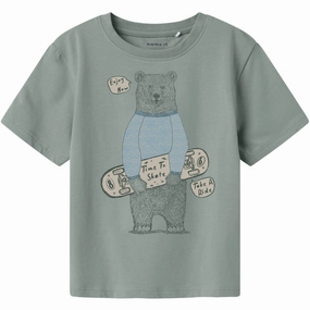 Recycled Polyester Blend Name It Jadeite Nmmlinden Ss Nreg Top Box