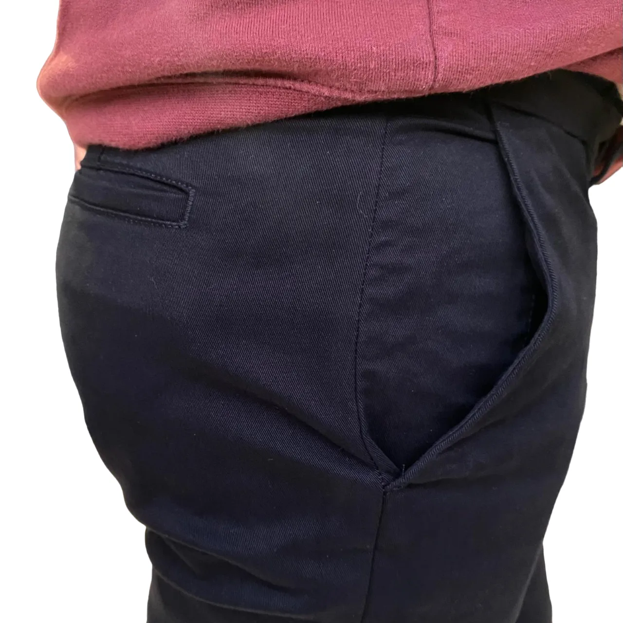 Ripstop Texture Hamaki-ho pantalone chinos da uomo slim fit in gabardina PSI1726H nero