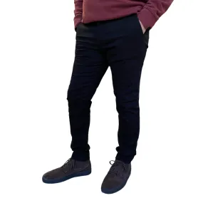 Hamaki-ho pantalone chinos da uomo slim fit in gabardina PSI1726H nero Functional Ease