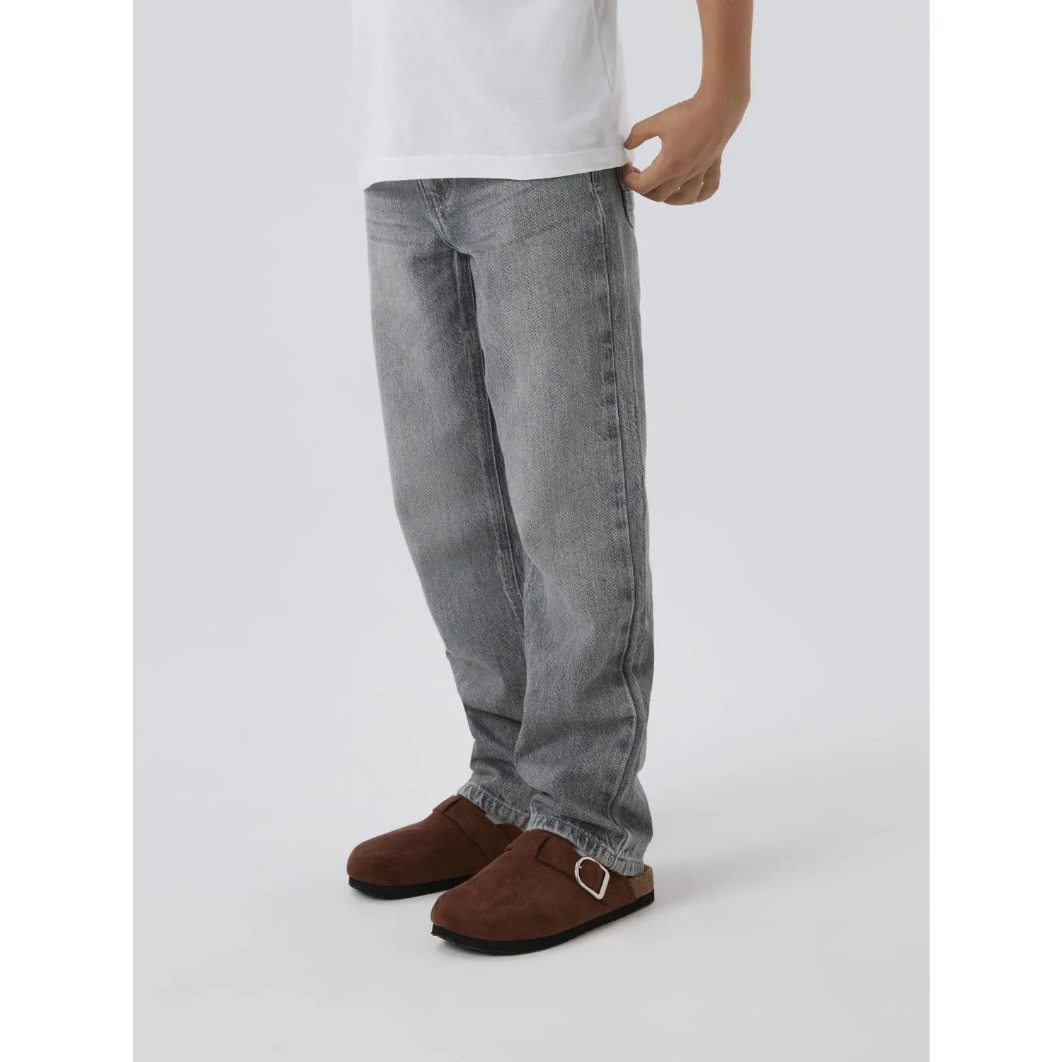 Name It Light Grey Denim Nkmryan Straight Jeans 5950-Dm Noos Active Days Classic Gym Ready