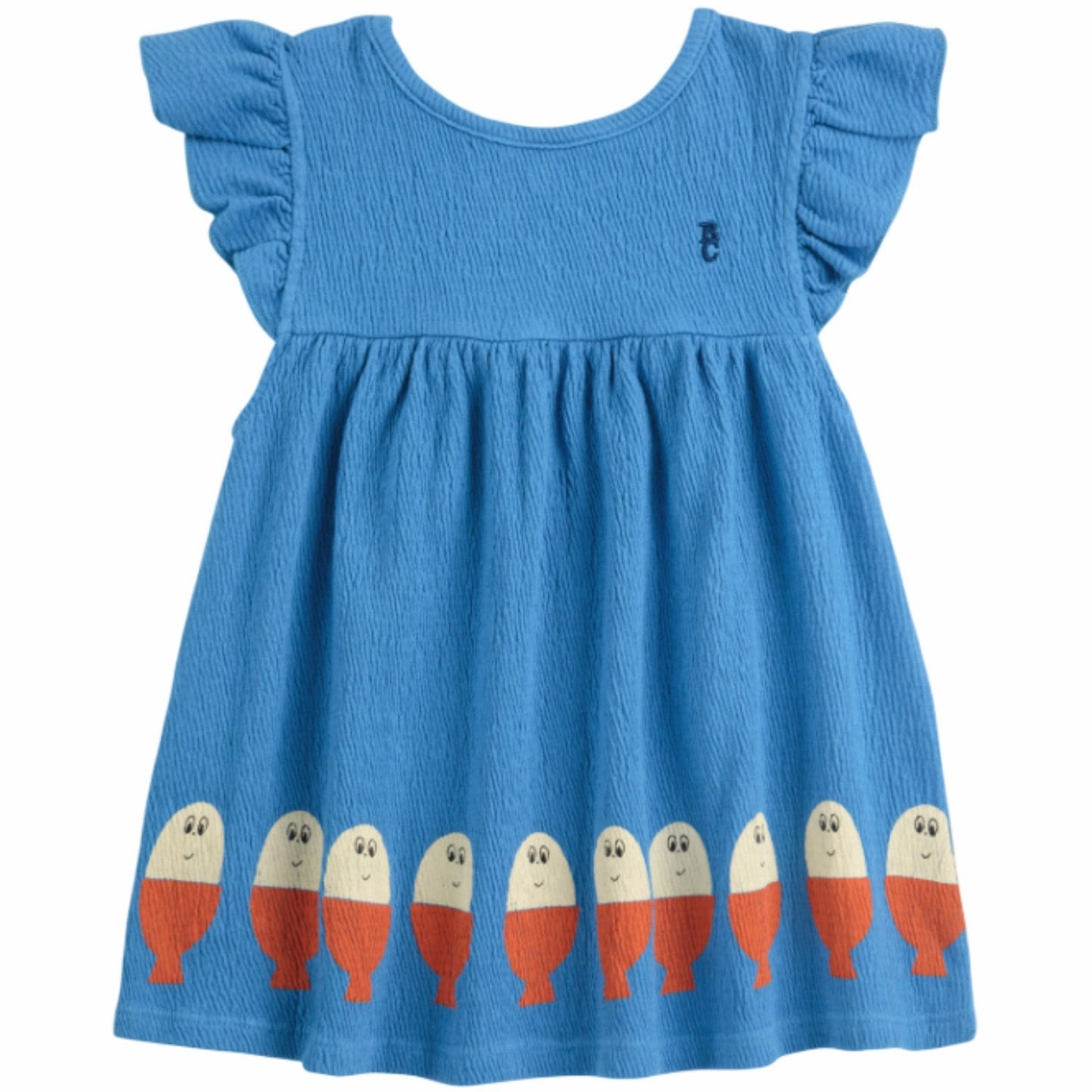 Bobo Choses Blue Morning Egg Ruffle Dress Subtle Glow Fitted Style
