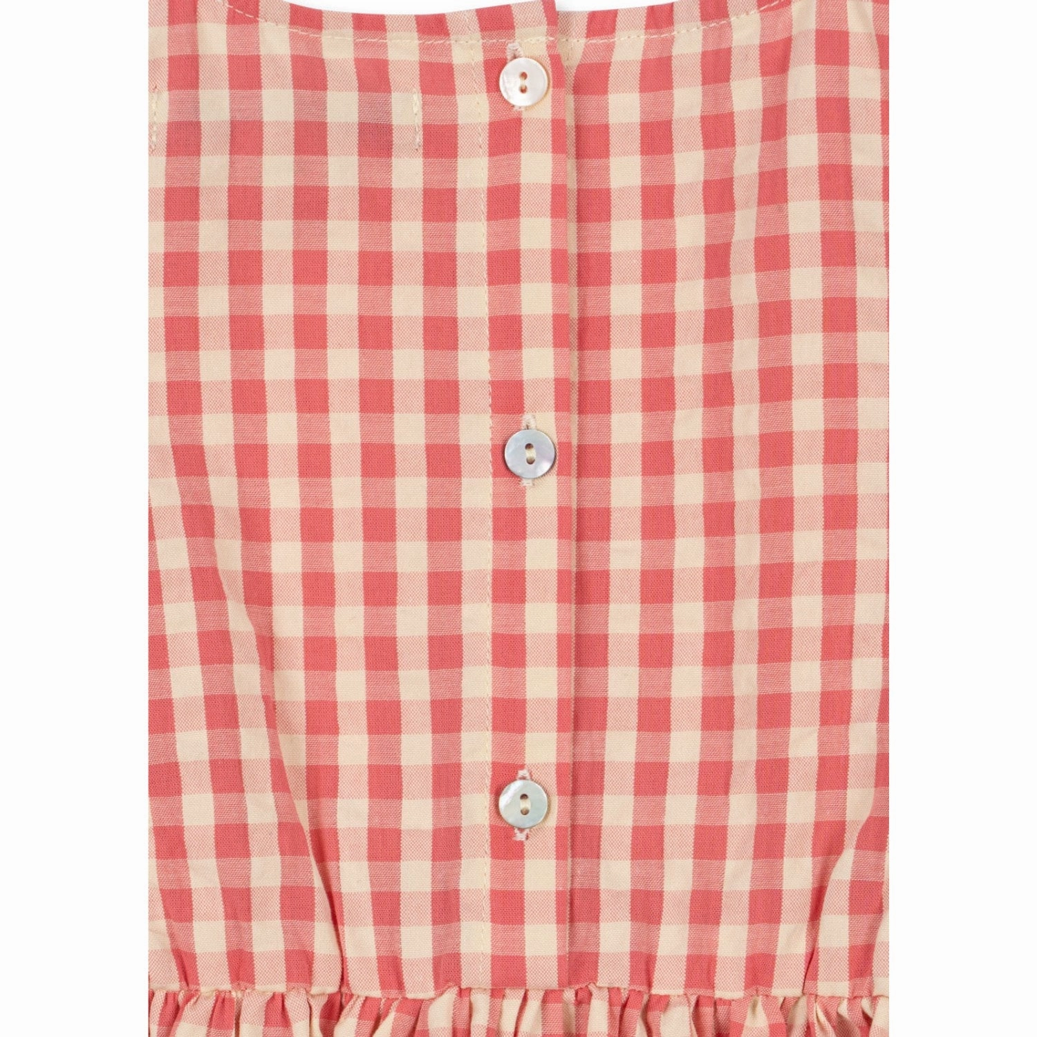 Layered Volume Konges Sl?jd Flamingo Plume Check Kim Frill Dress Gots