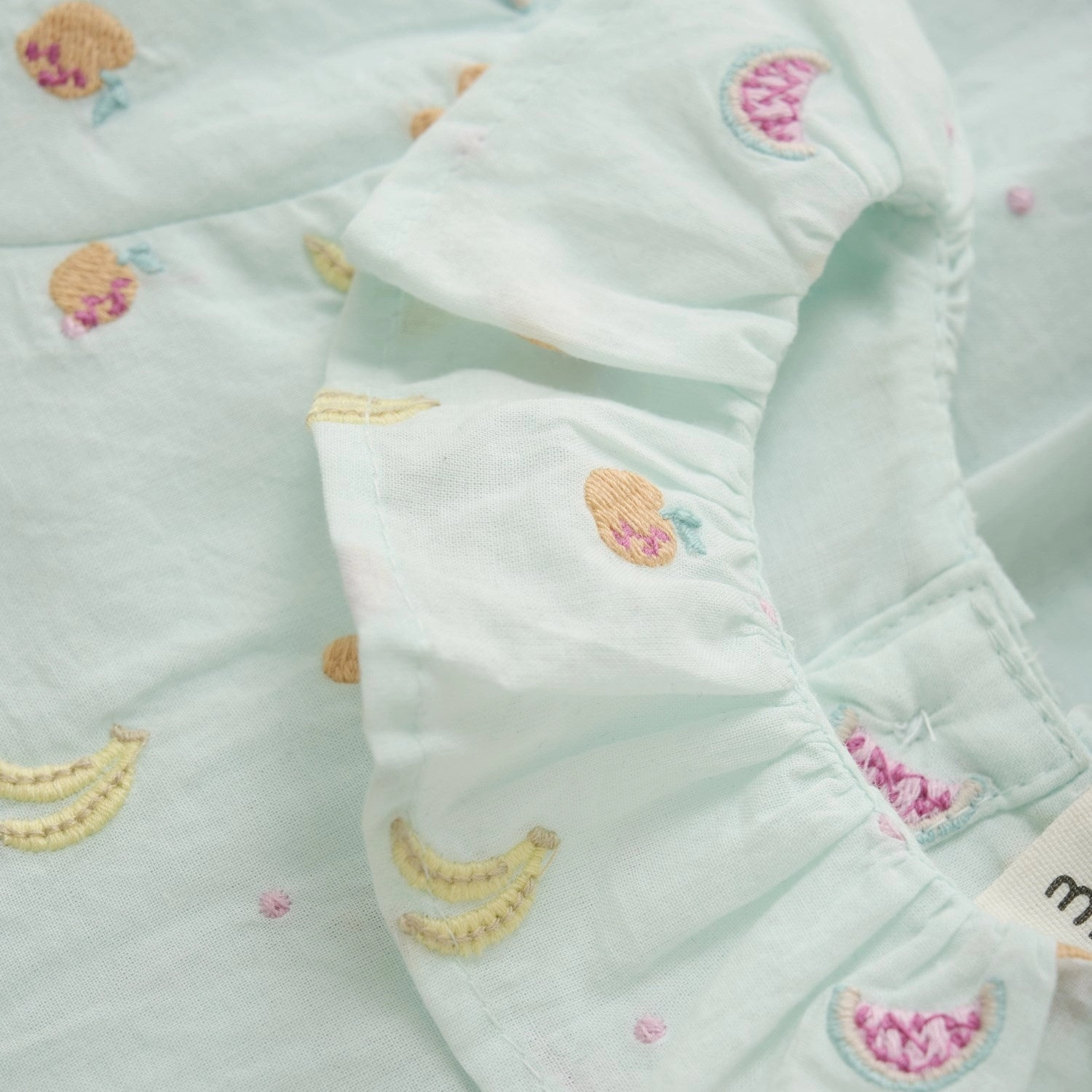 Boho Mood Feminine layered dress Minymo Wan Blue Dress Embroidery