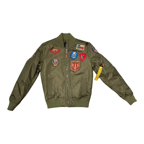 Top Gun giubbotto bomber da donna Hollywood 51678 52387 146 verde militare SeamSealed Construction
