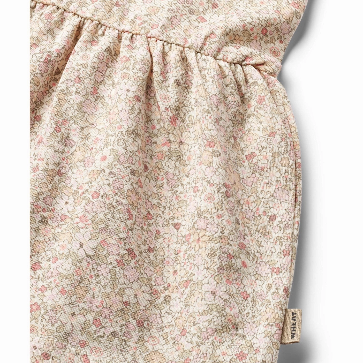 Street Elegance Wheat Cream Flower Meadow Jersey Dress Johanna