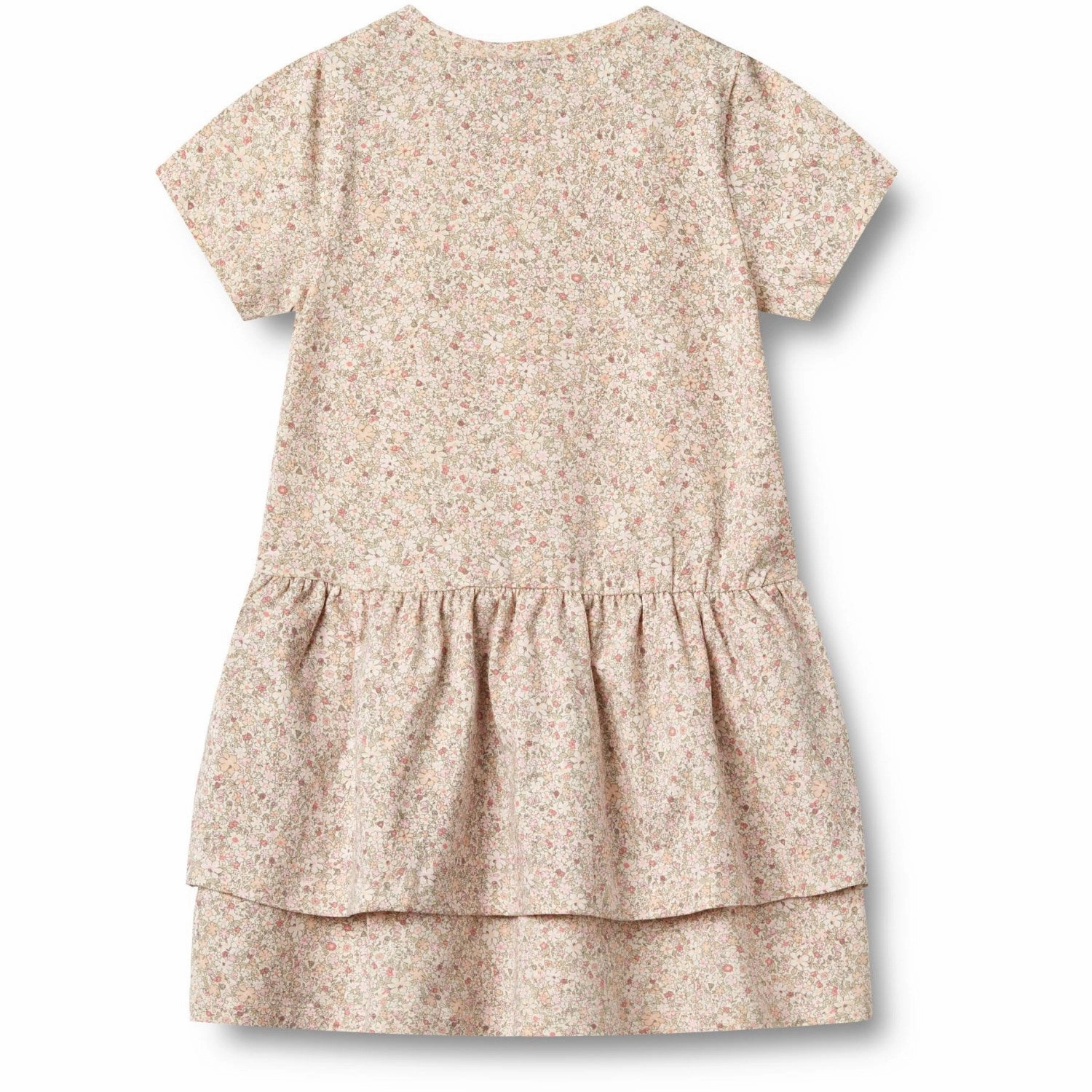 All-Day Wear Wheat Cream Flower Meadow Jersey Dress Johanna