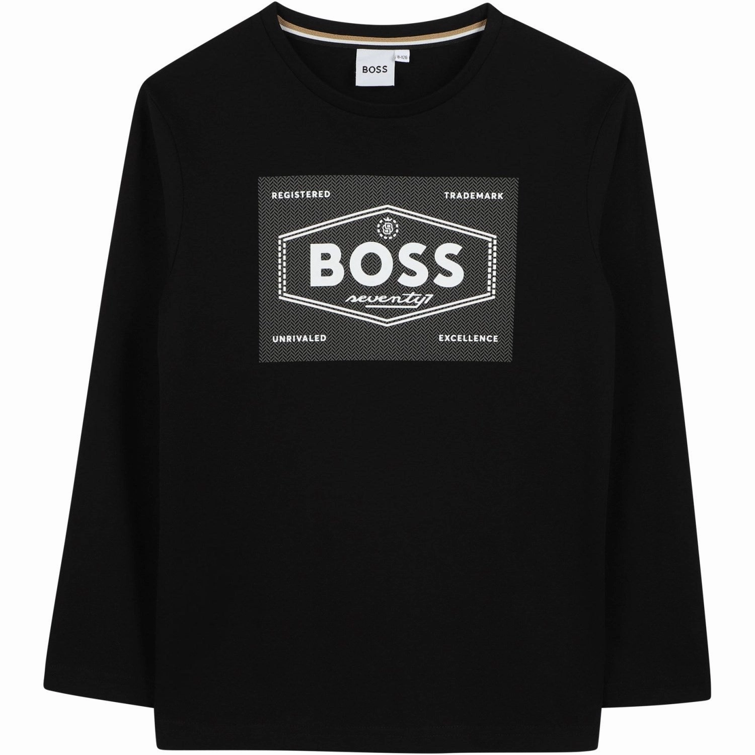 Hugo Boss Black Long Sleeve T-Shirt Lightweight texture