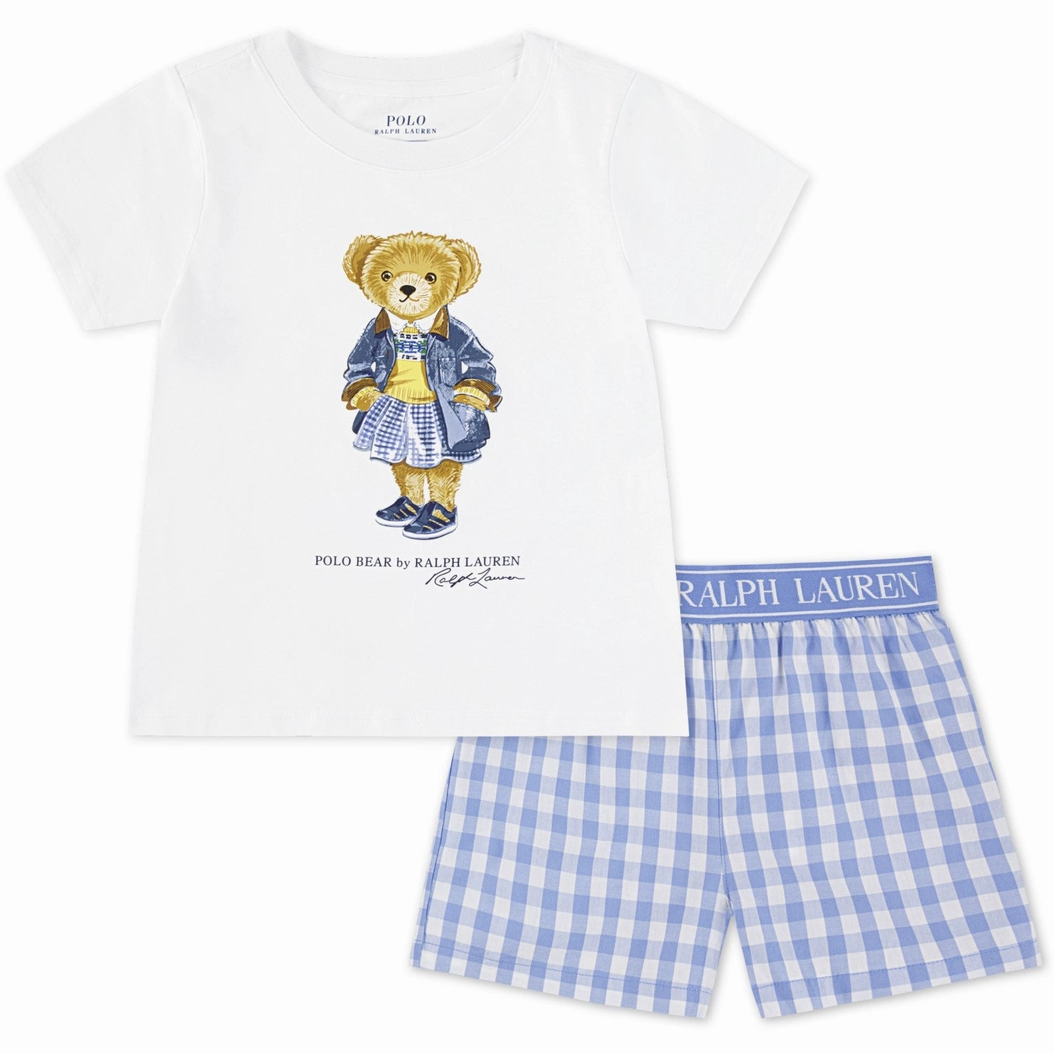 Polo Ralph Lauren Harbor Island Blue Bear S/S & Woven Ctn Short Chic Vibes