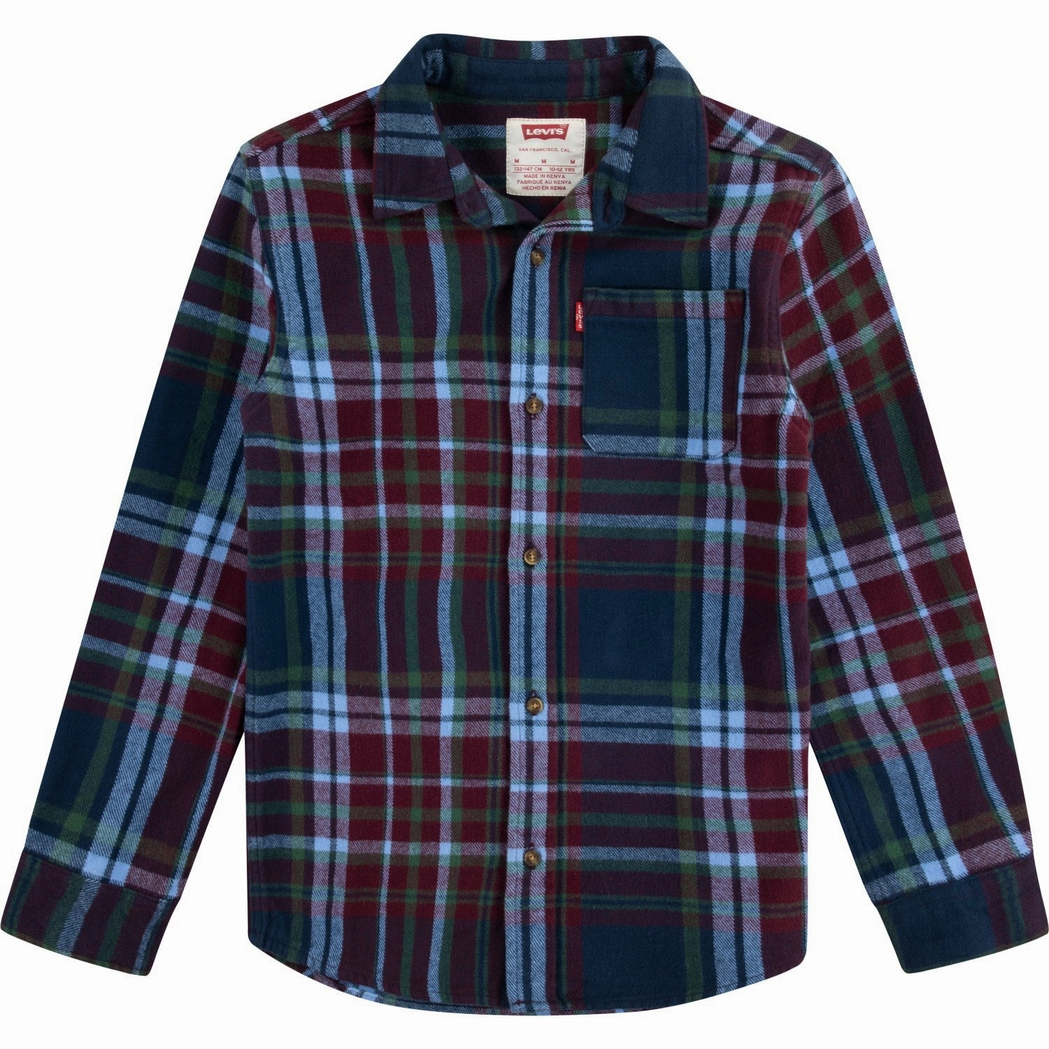 Levi's BROWN Toddler Flannel Shirt Durable Button Closures