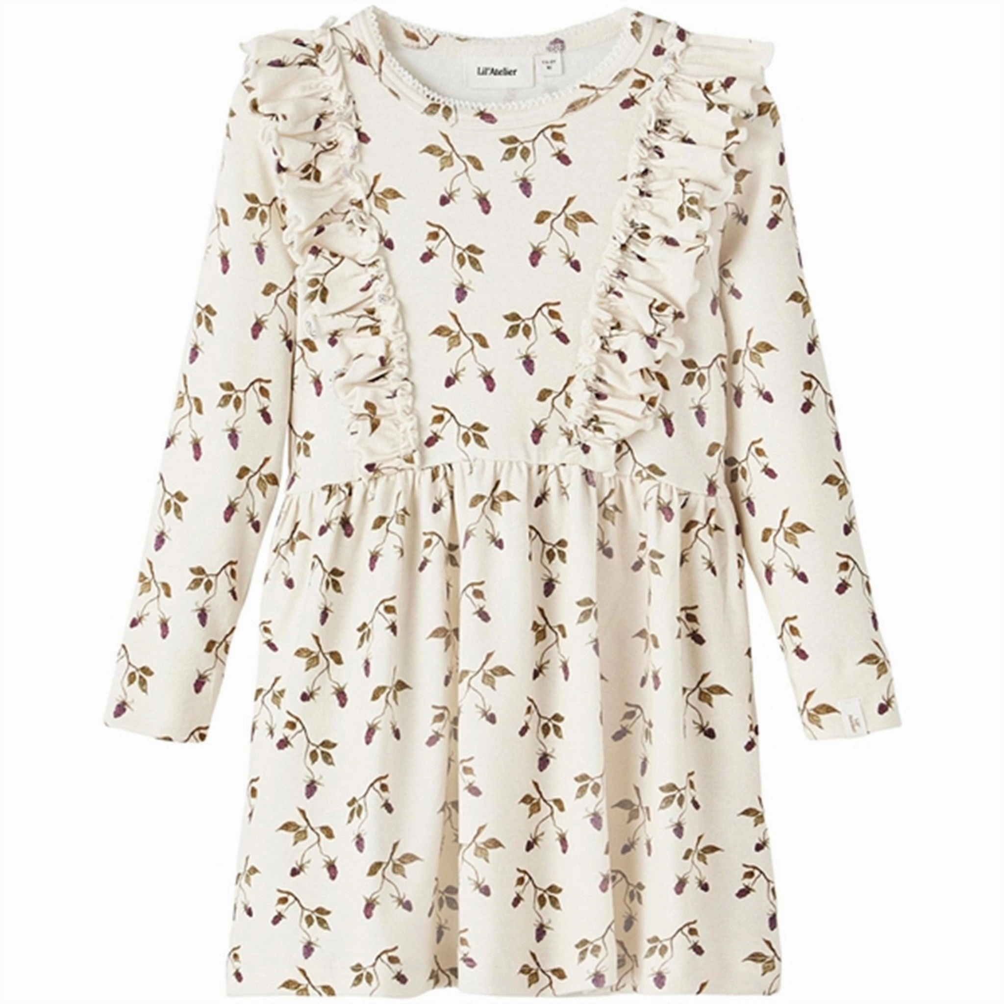 Lil'Atelier Turtledove/Berry Gaya Dress Sharp Style