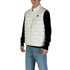 Blauer giubbino smanicato da uomo con cuciture a onde Danny 25SBLUX02230-005958 100 bianco Non Irritating Lining Wardrobe