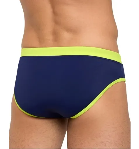 Arena costume slip da uomo Fundamentals Borders Brief per mare e piscina 006450760 blu verde Seamless Fit