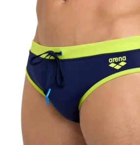 Arena costume slip da uomo Fundamentals Borders Brief per mare e piscina 006450760 blu verde Fading Resistant Fabric