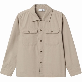 Smooth Zipper Design Sweat-Absorbing Name it Pure Cashmere Berib Overshirt