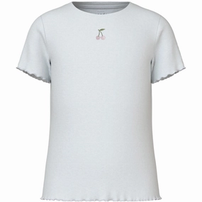 Microfiber texture Name It Bright White Vivemma Slim T-Shirt