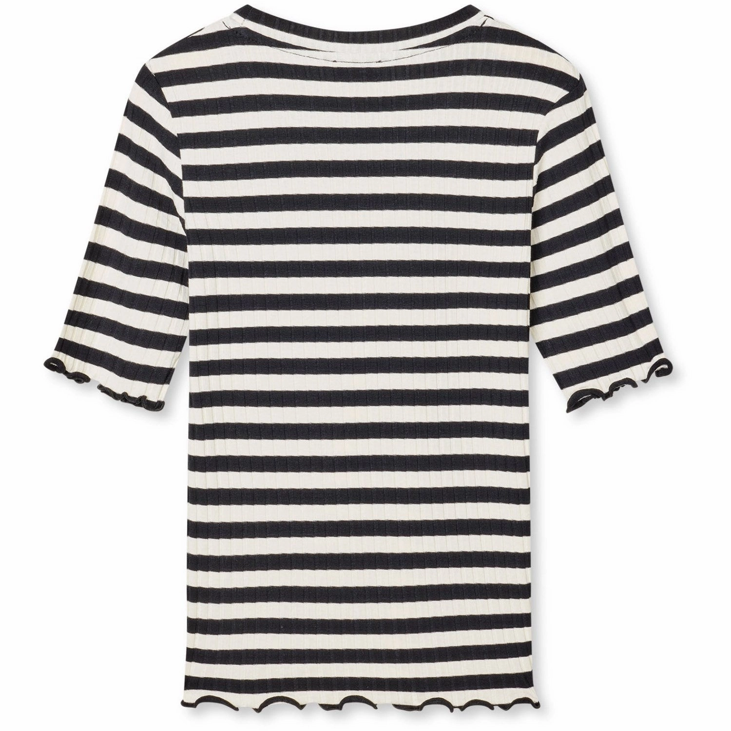 Mads N?rgaard Black/Vanilla Ice 5X5 Classic Stripe Tuviana Tee Casual All-Day stain resistant coating