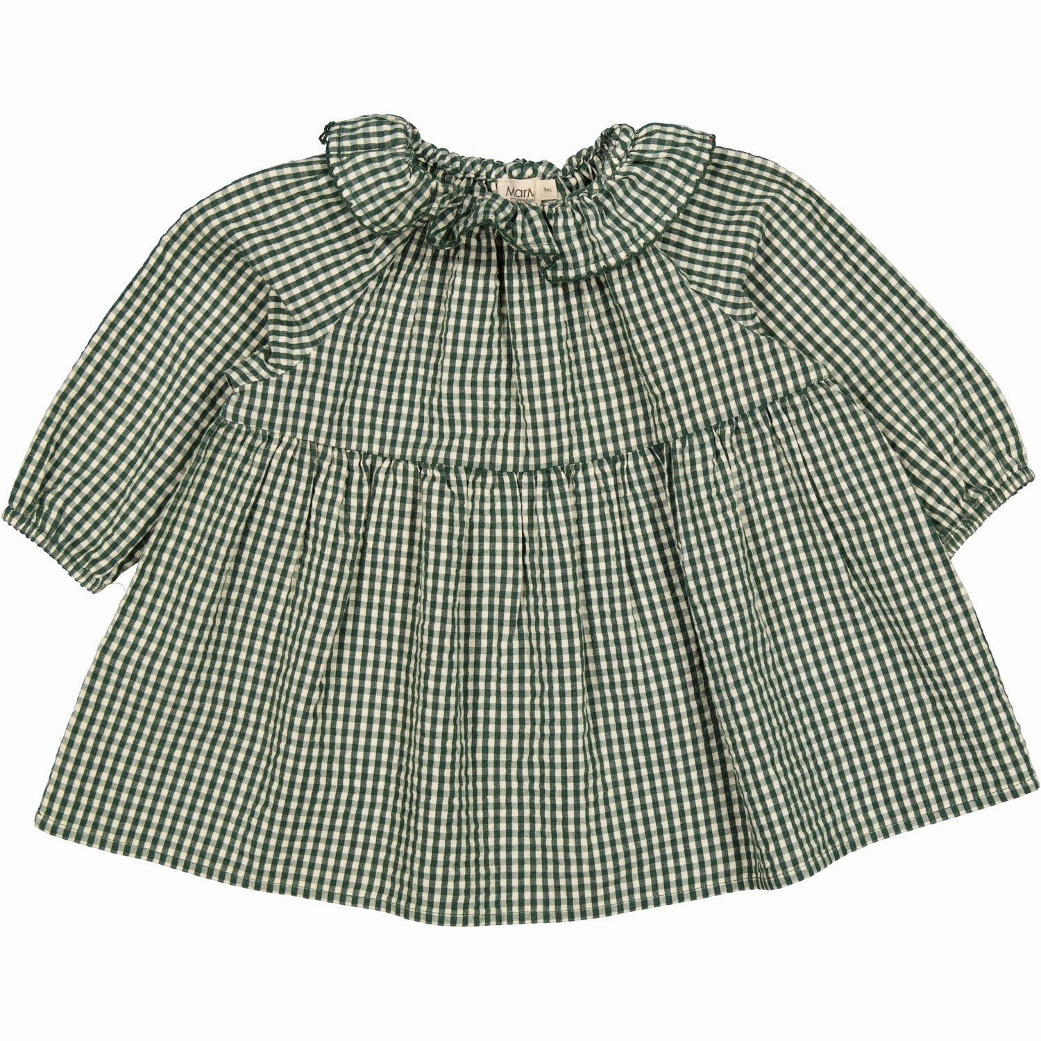 Shiny Zip MarMar Cotton Seersucker Green Check Dawson Dress