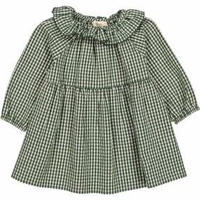 Grace Color MarMar Cotton Seersucker Green Check Dawson Dress
