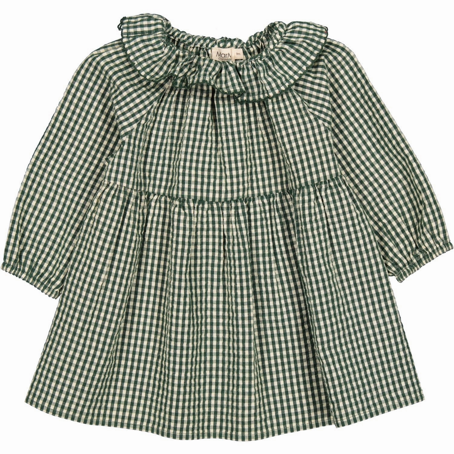 Grace Color MarMar Cotton Seersucker Green Check Dawson Dress
