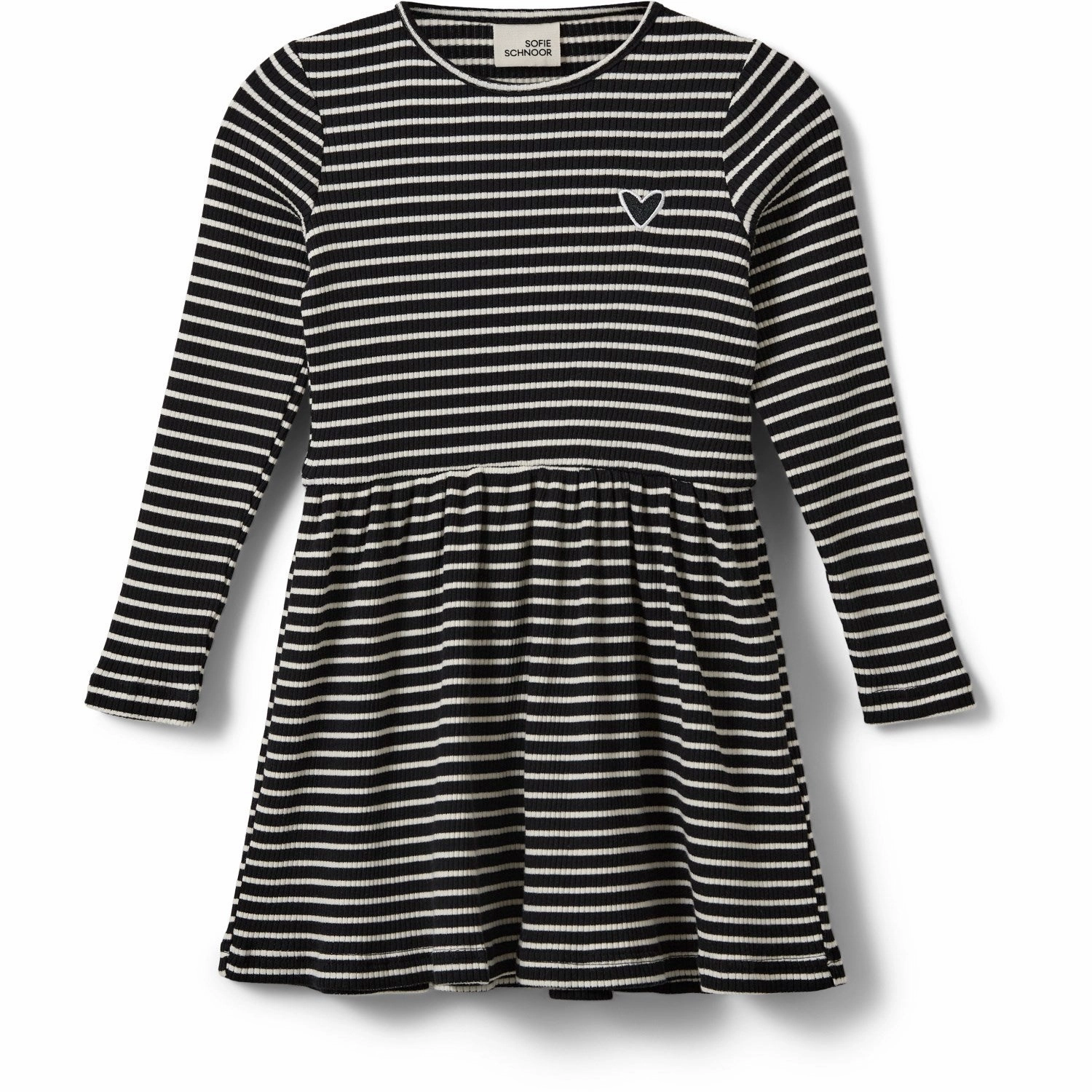 Sofie Schnoor Black Striped BerraSK Dress Smart Detail All Season