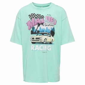 Kids ONLY Aruba Blue Lucy Oversize Race T-Shirt Layered Comfort