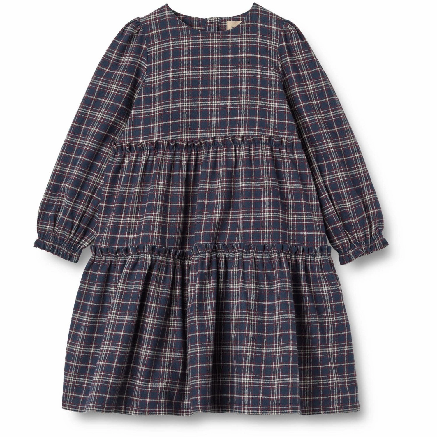 Light Rhythm Vacation Vibes Wheat Navy Check Dress Fanny