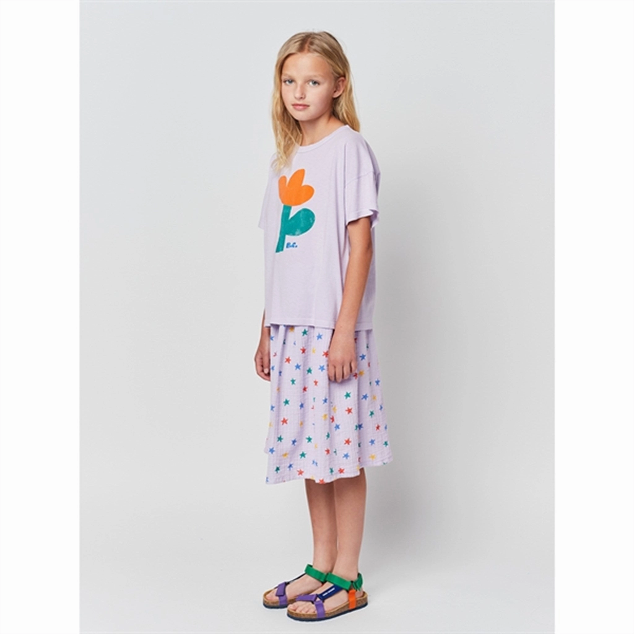 Bobo Choses Lavender Sea Flower T-Shirt Active Look back to school