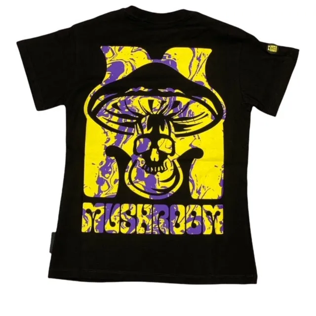 Mushroom T-shirt 19028-01 black Perfect for Vacation Perfect Fit Wear