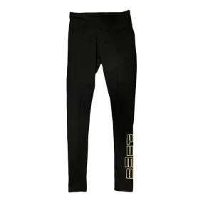 Raw edge Puma Holiday Leggings 589552 01 Black-Gold