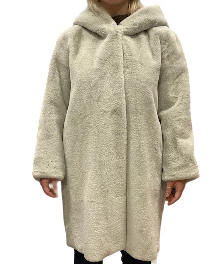 Censured Fake fur plain CW1881TFRCN58 Ice Grey mass - produced