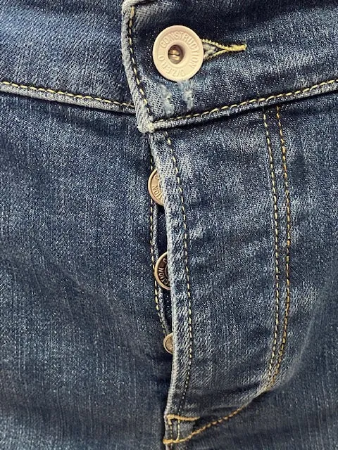 Zero Construction Pantalone Demin Blue 4207 WindResistantMaterial ripstop fabric