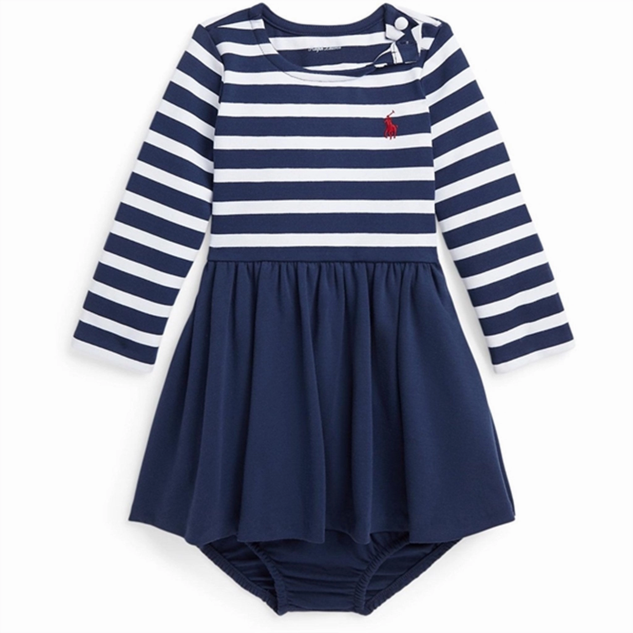 Ralph Lauren Baby Lang?rmet Dress And Bloomer Newport Navy W White Classic and Chic