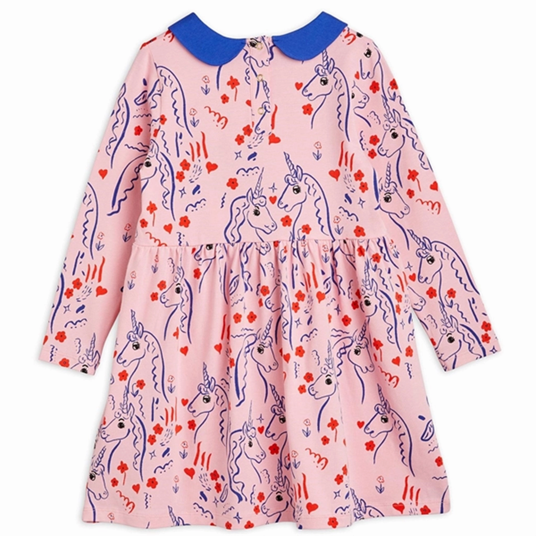 Work Ready Signature-Style Mini Rodini Pink Scottish Unicorns Aop Dress
