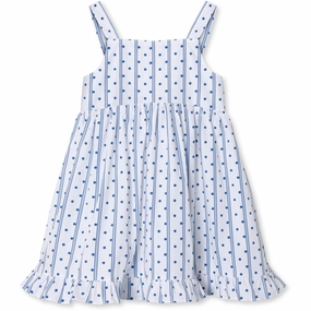 Mesh-Sleeve Fliink Cloud Dancer Dot Aop Polka Dress