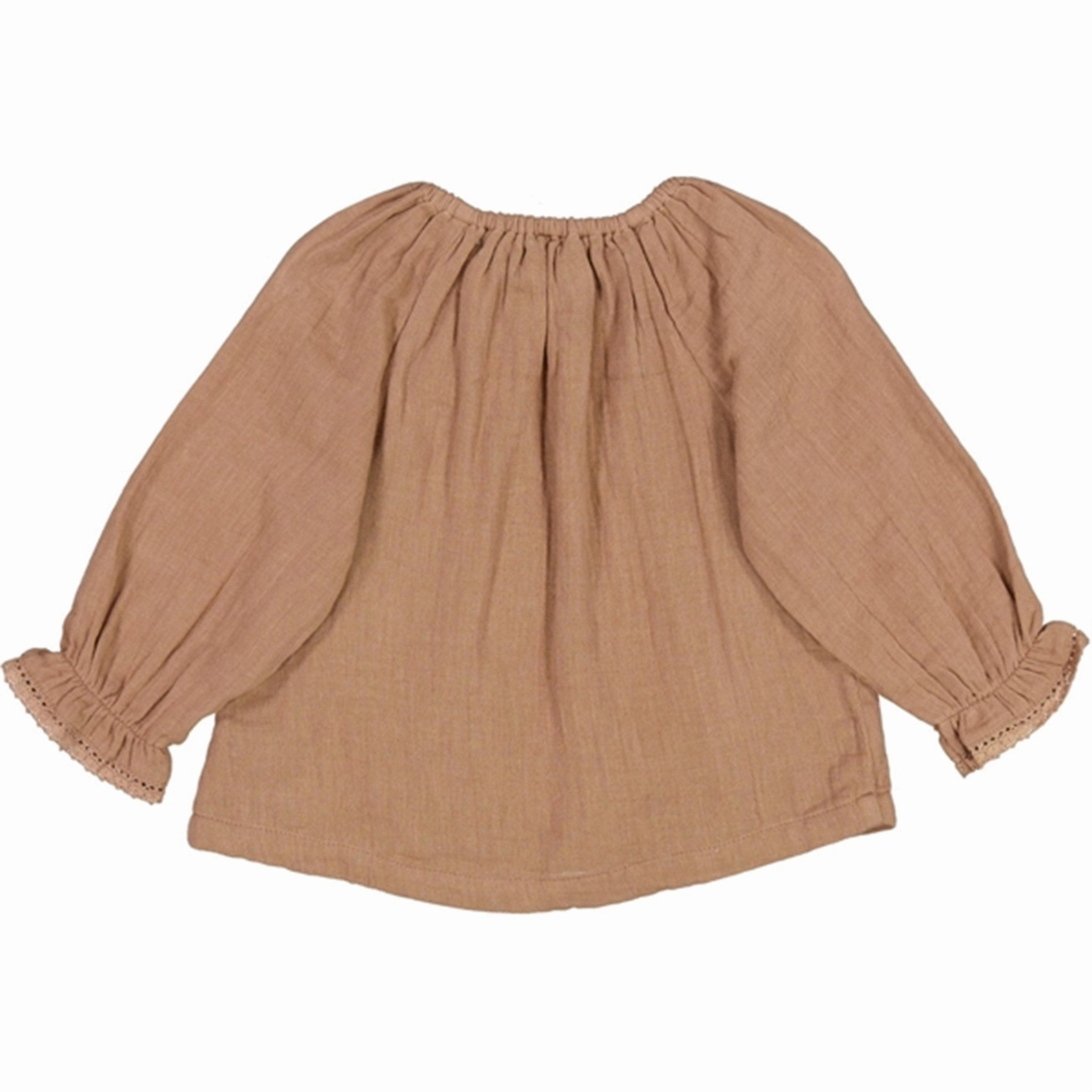 Wheat Mellow Blush Merle Blouse Multipurpose Layering Fabric High Street Fashion