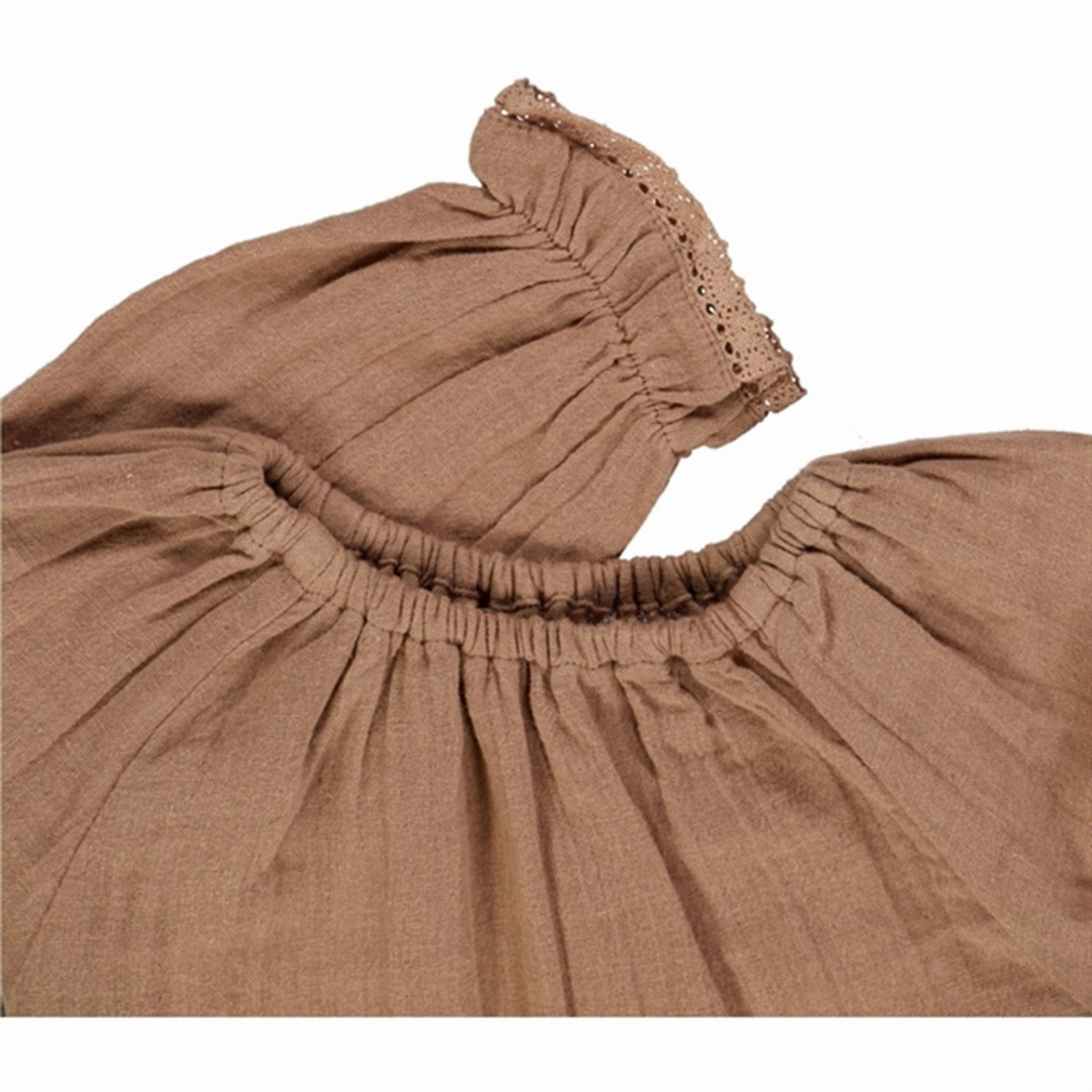 Wheat Mellow Blush Merle Blouse Multi Layer Stitching