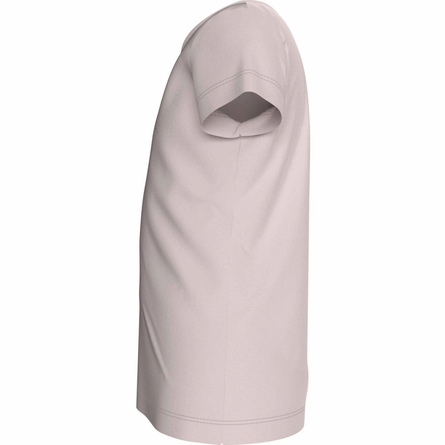 Layered Sleeve Construction Calvin Klein Peach Whip Signage Slim Tee Ss