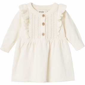 Bloom Zone Pure Fit Lil'Atelier Coconut Milk Nina Kim Knit Dress